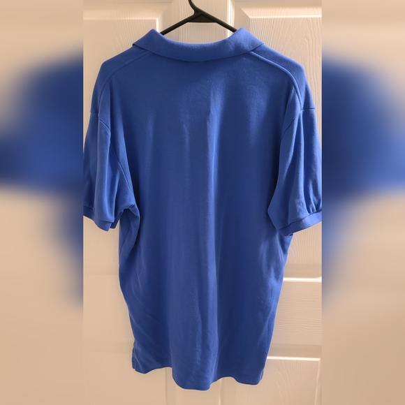 Ralph Lauren Polo Shirt Men Blue Medium Plain Pony Short Sleeve Collared Golf - Picture 3 of 3